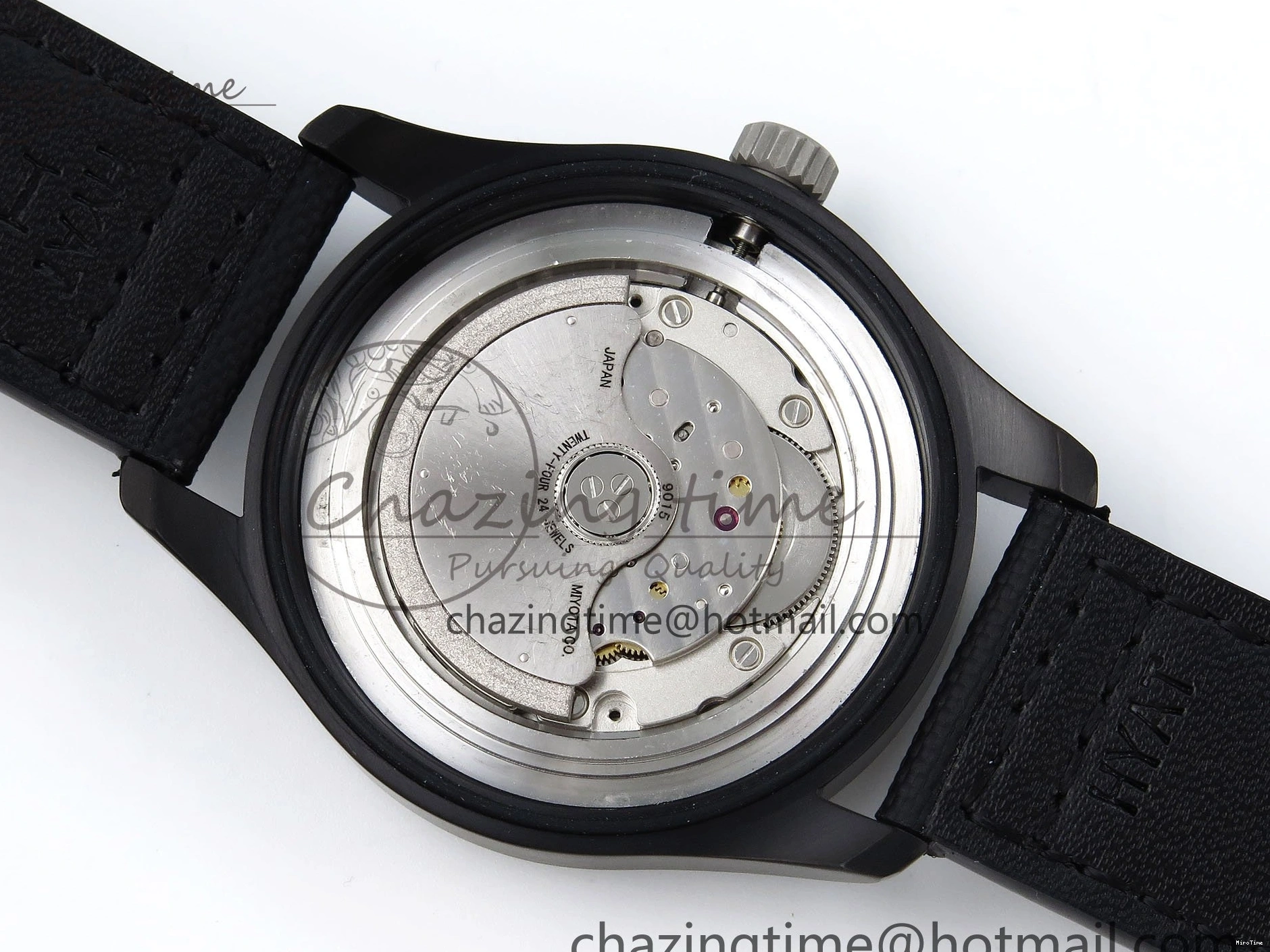 MIROTIME 0129 Pilot Black Ace BLSF 1:1 Best Edition White Lume Dial on Black Nylon Strap MIYOTA OnTrend 7021